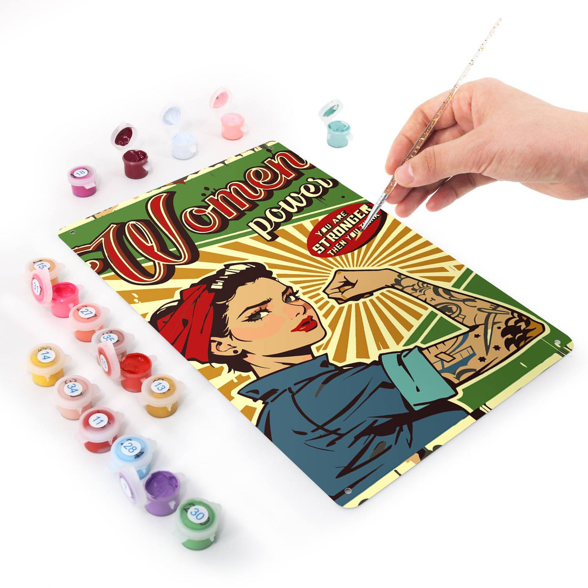Women Power (Paint by Numbers Tin Sign)