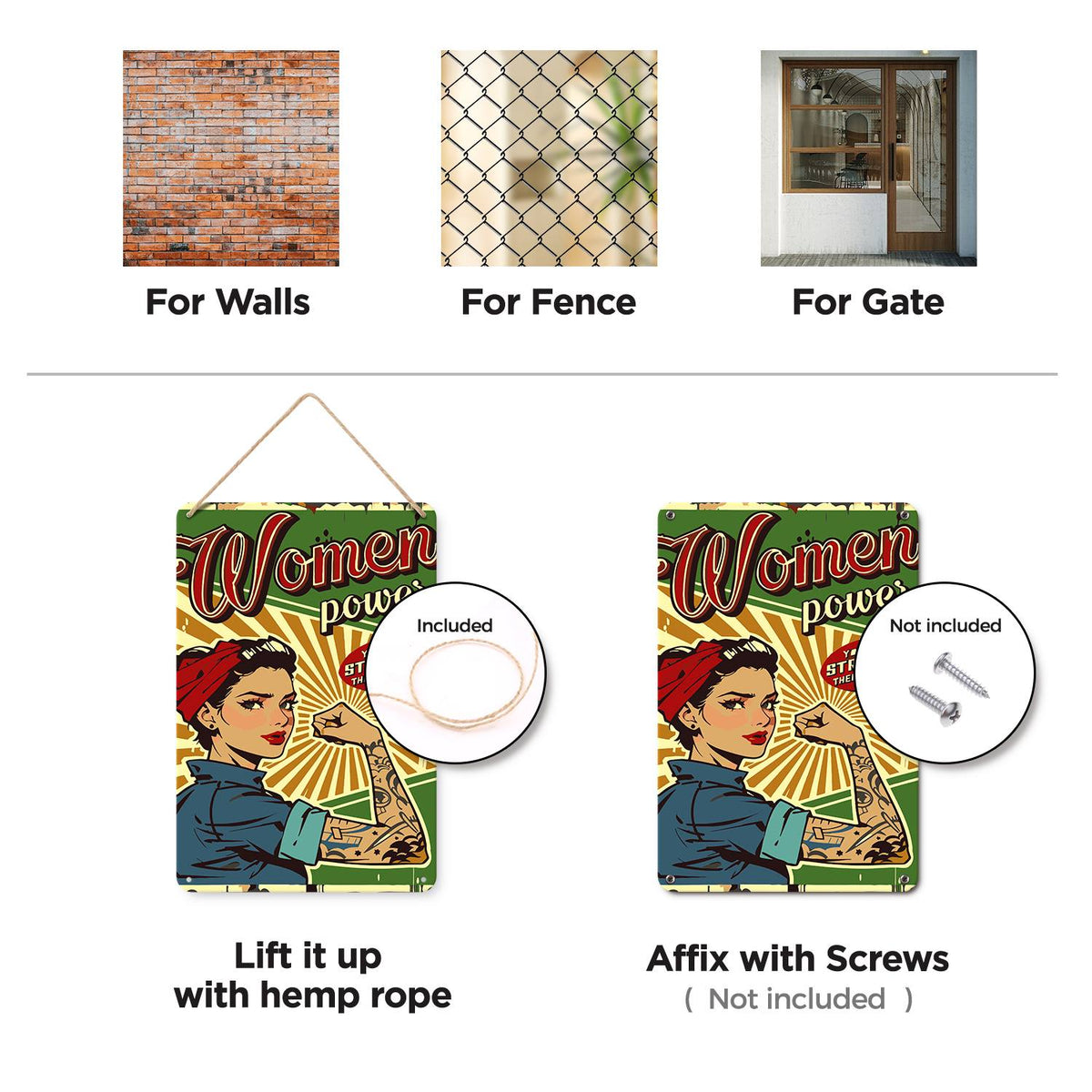 Women Power (Paint by Numbers Tin Sign)
