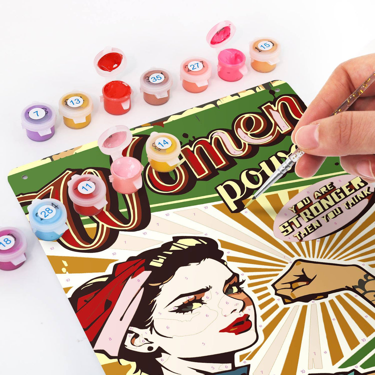 Women Power (Paint by Numbers Tin Sign)