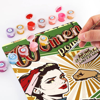 Women Power (Paint by Numbers Tin Sign)