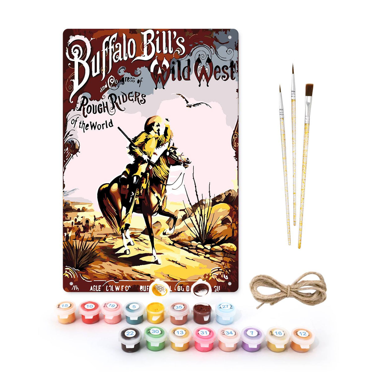 Wild West Cowboy (Paint by Numbers Tin Sign)