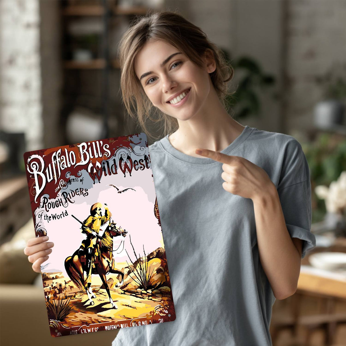 Wild West Cowboy (Paint by Numbers Tin Sign)