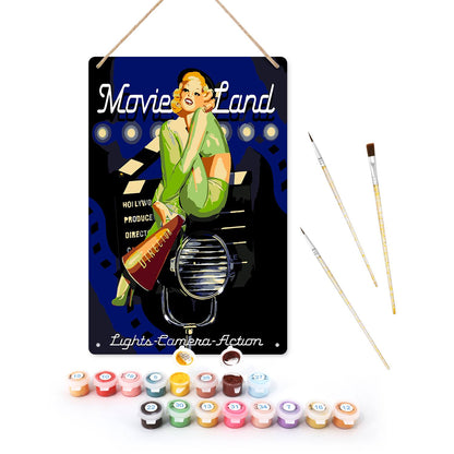 Movie Land (Paint by Numbers Tin Sign)