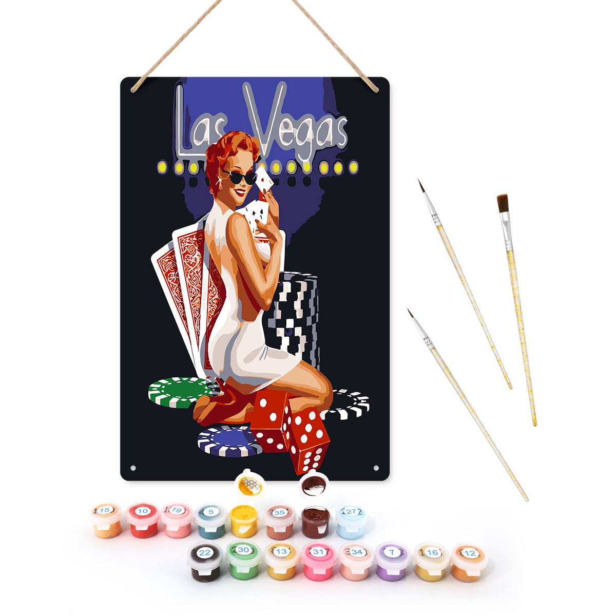 Las Vegas Girl (Paint by Numbers Tin Sign)