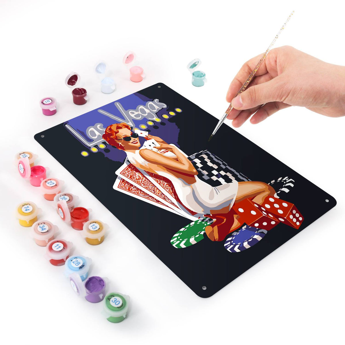 Las Vegas Girl (Paint by Numbers Tin Sign)