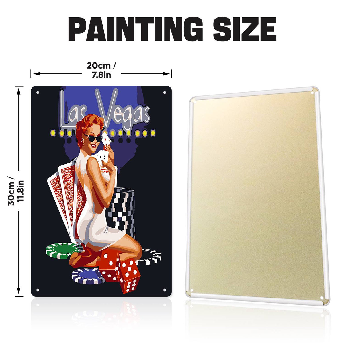 Las Vegas Girl (Paint by Numbers Tin Sign)