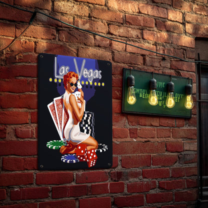 Las Vegas Girl (Paint by Numbers Tin Sign)
