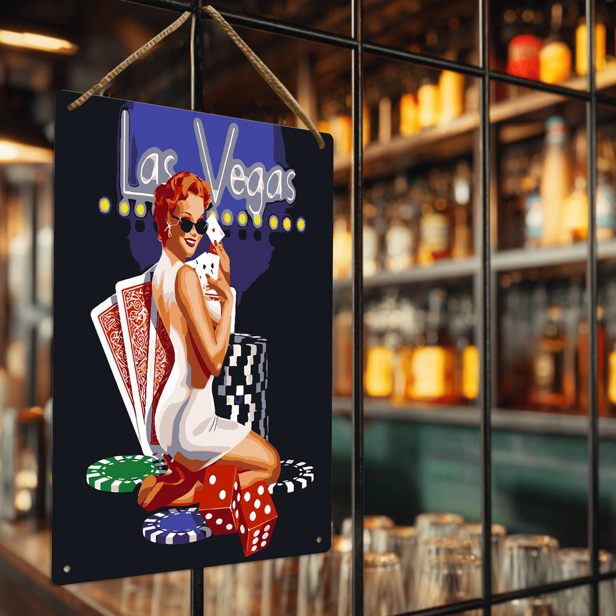 Las Vegas Girl (Paint by Numbers Tin Sign)