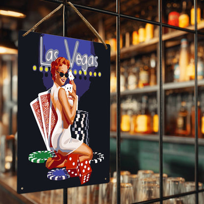 Las Vegas Girl (Paint by Numbers Tin Sign)