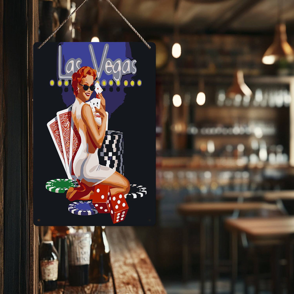 Las Vegas Girl (Paint by Numbers Tin Sign)