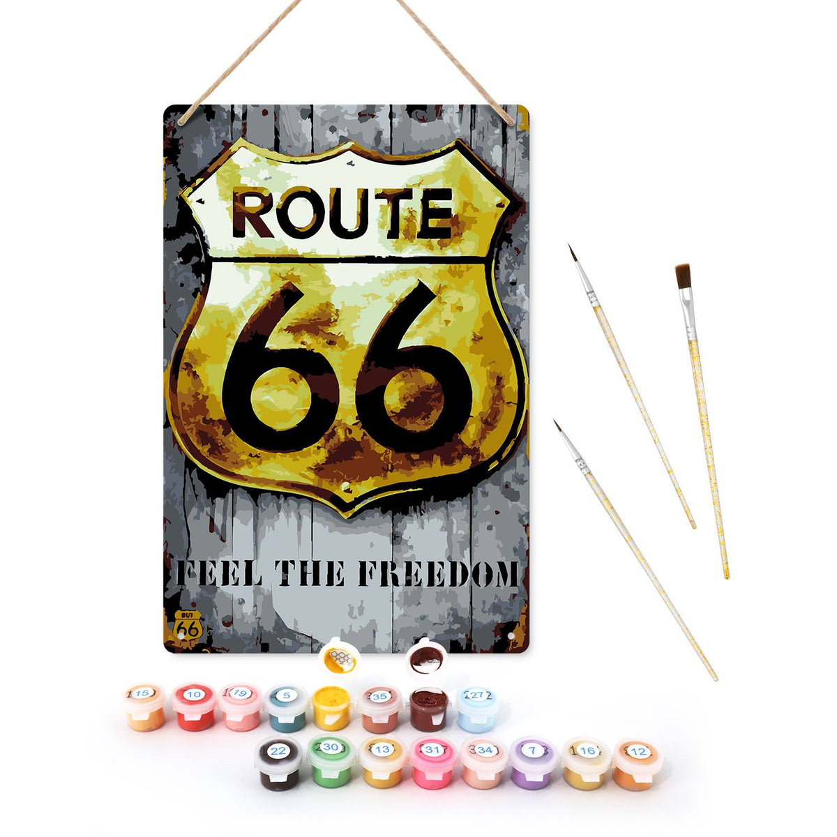 Route 66 (Paint by Numbers Tin Sign)