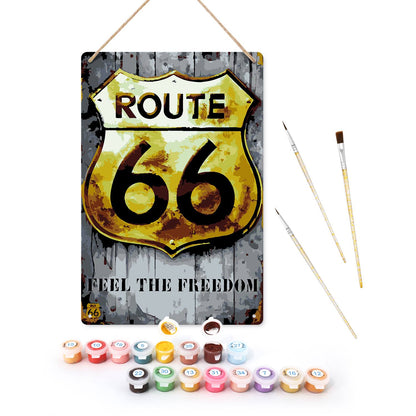 Route 66 (Paint by Numbers Tin Sign)