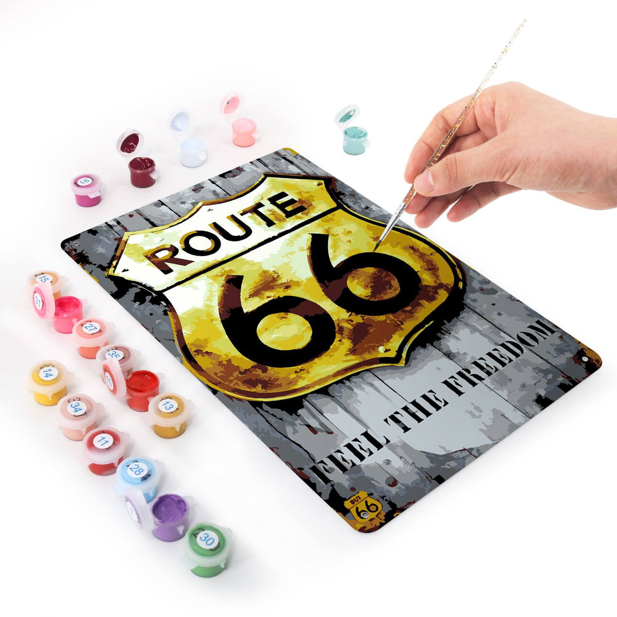 Route 66 (Paint by Numbers Tin Sign)
