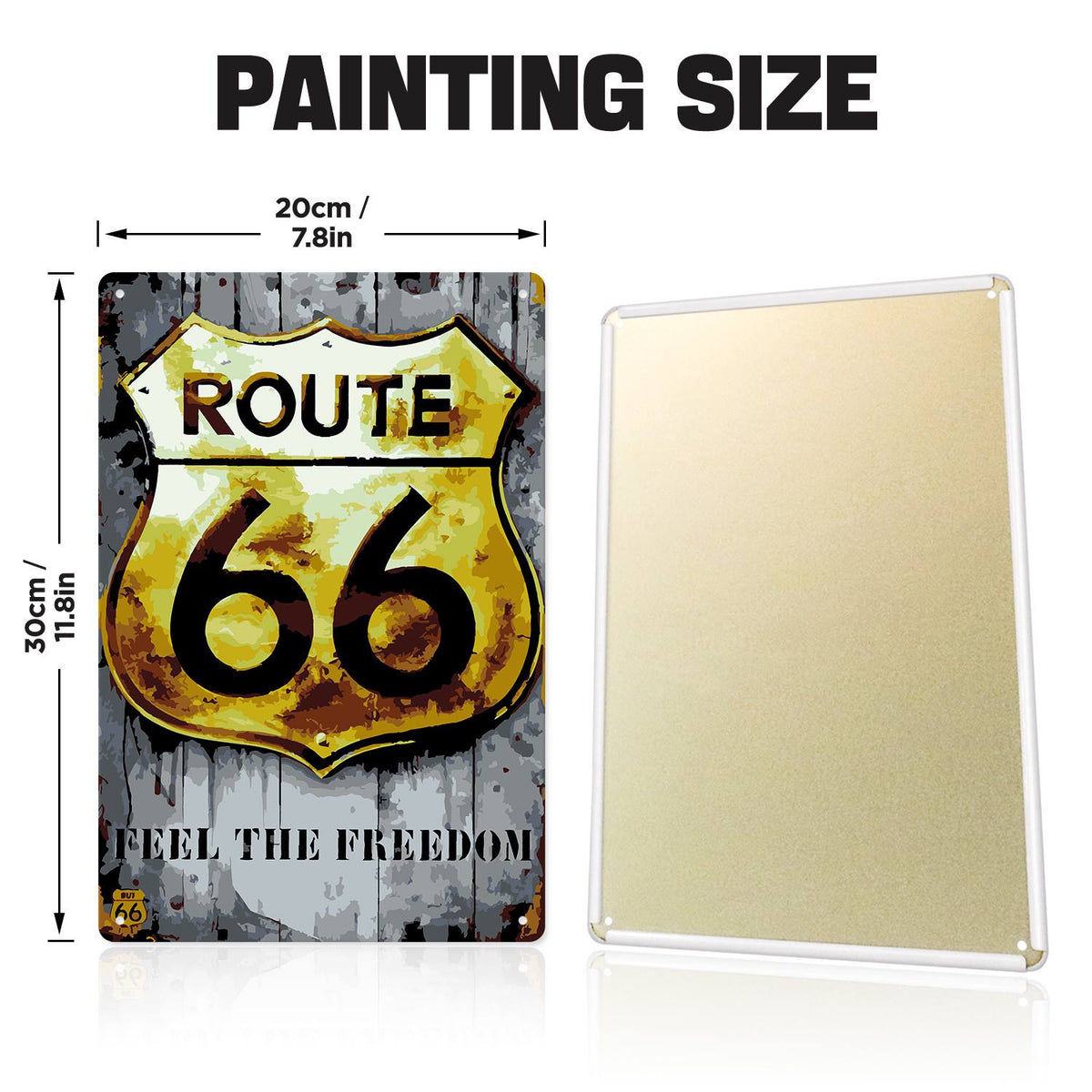 Route 66 (Paint by Numbers Tin Sign)