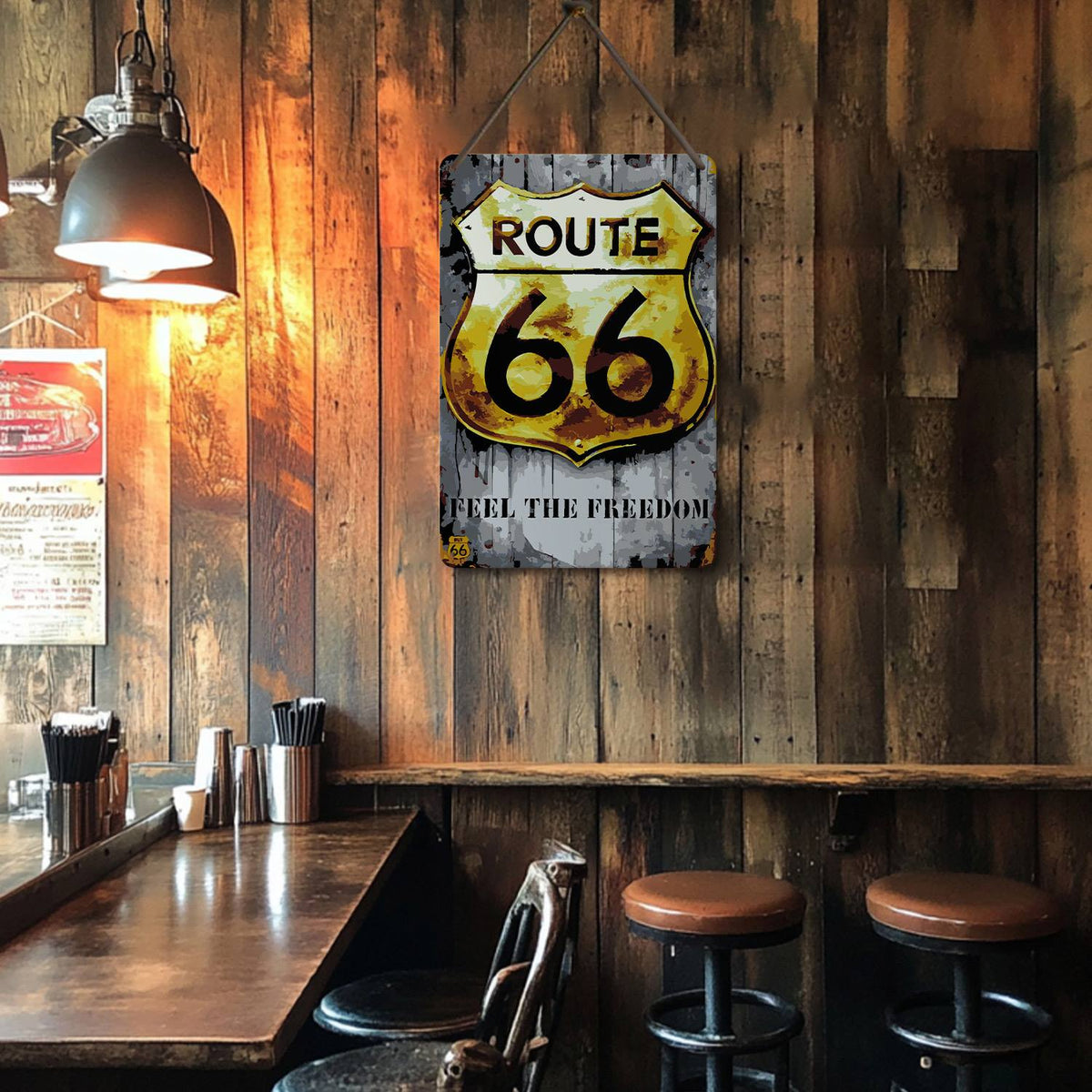 Route 66 (Paint by Numbers Tin Sign)