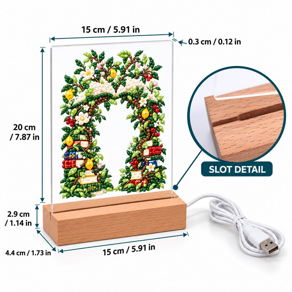 Book-Lined Garden Archway (Light-Up Pearl Painting)