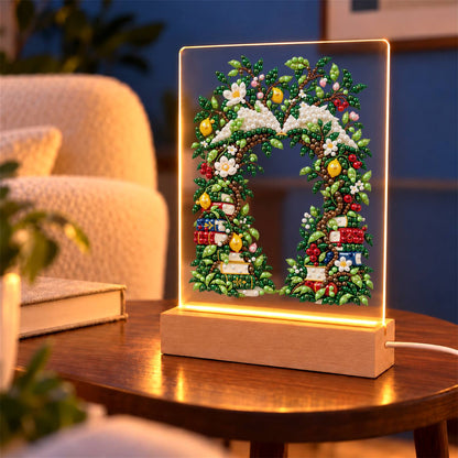 Book-Lined Garden Archway (Light-Up Pearl Painting)
