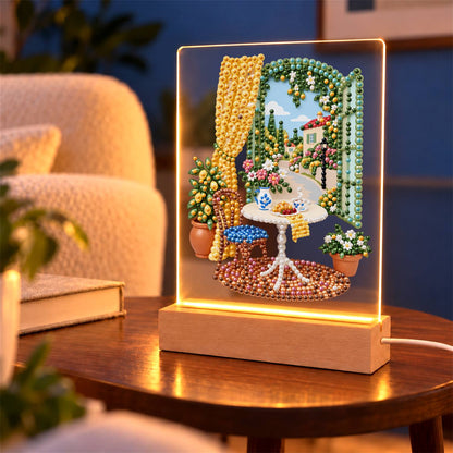 Lemon Tree by a Sunny Window (Light-Up Pearl Painting)