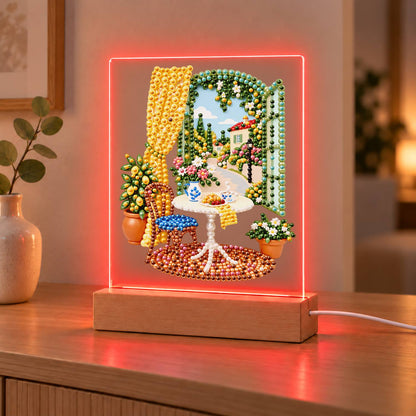 Lemon Tree by a Sunny Window (Light-Up Pearl Painting)