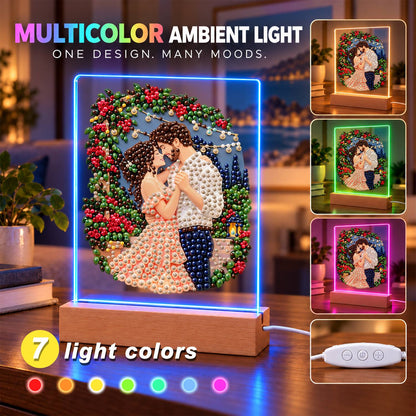 Kiss Under a Rose Arch (Light-Up Pearl Painting)