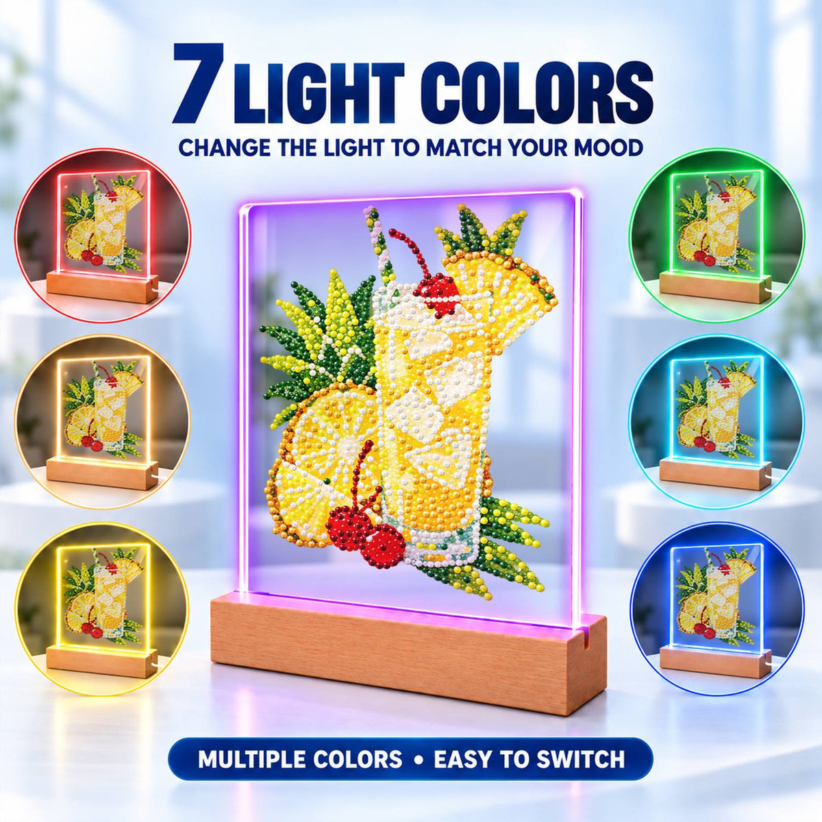 Pineapple Lemonade with Cherries (Light-Up Pearl Painting)