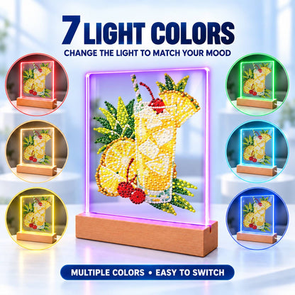 Pineapple Lemonade with Cherries (Light-Up Pearl Painting)