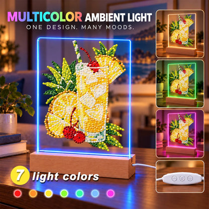 Pineapple Lemonade with Cherries (Light-Up Pearl Painting)