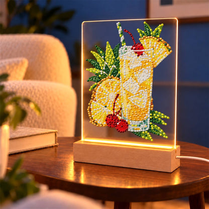 Pineapple Lemonade with Cherries (Light-Up Pearl Painting)