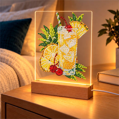 Pineapple Lemonade with Cherries (Light-Up Pearl Painting)