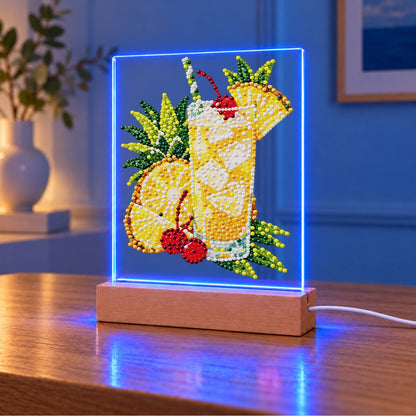 Pineapple Lemonade with Cherries (Light-Up Pearl Painting)