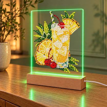 Pineapple Lemonade with Cherries (Light-Up Pearl Painting)