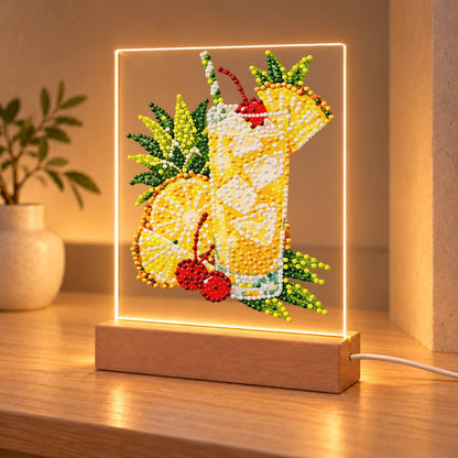 Pineapple Lemonade with Cherries (Light-Up Pearl Painting)