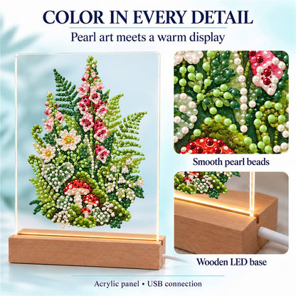 Foxgloves, Ferns and Toadstools (Light-Up Pearl Painting)