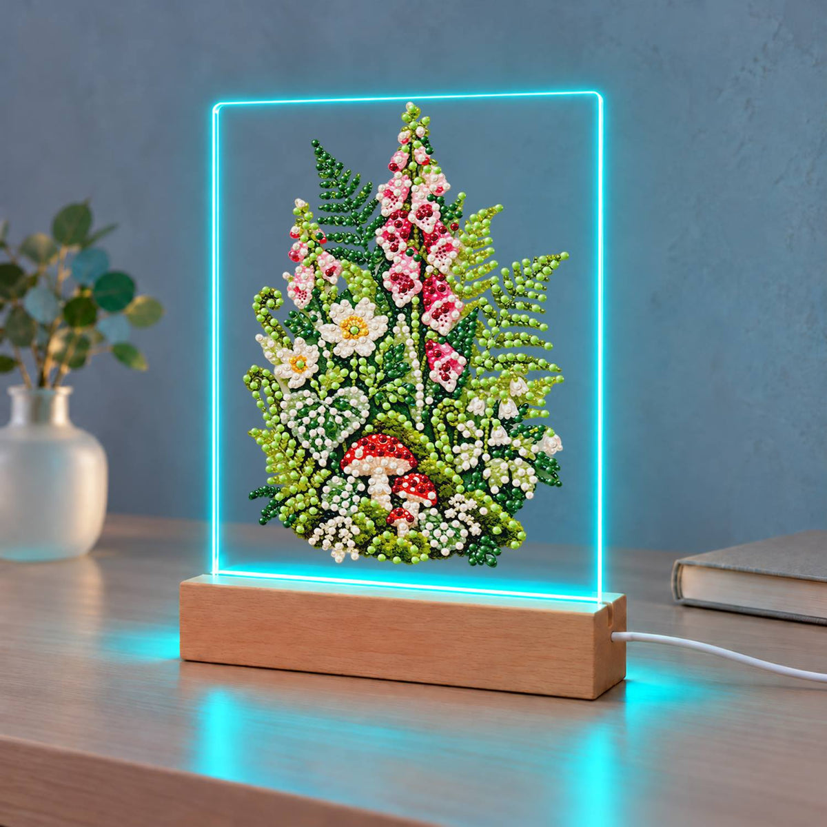 Foxgloves, Ferns and Toadstools (Light-Up Pearl Painting)