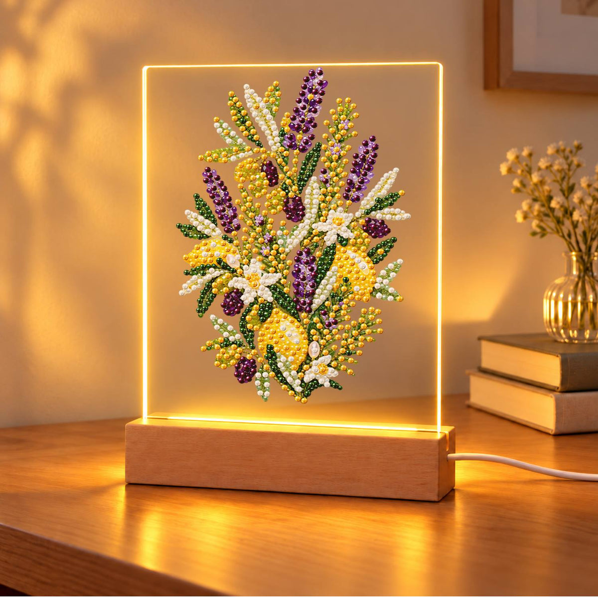 Lavender and Lemon Sprigs (Light-Up Pearl Painting)