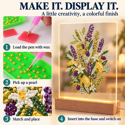 Lavender and Lemon Sprigs (Light-Up Pearl Painting)