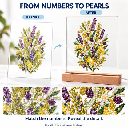 Lavender and Lemon Sprigs (Light-Up Pearl Painting)