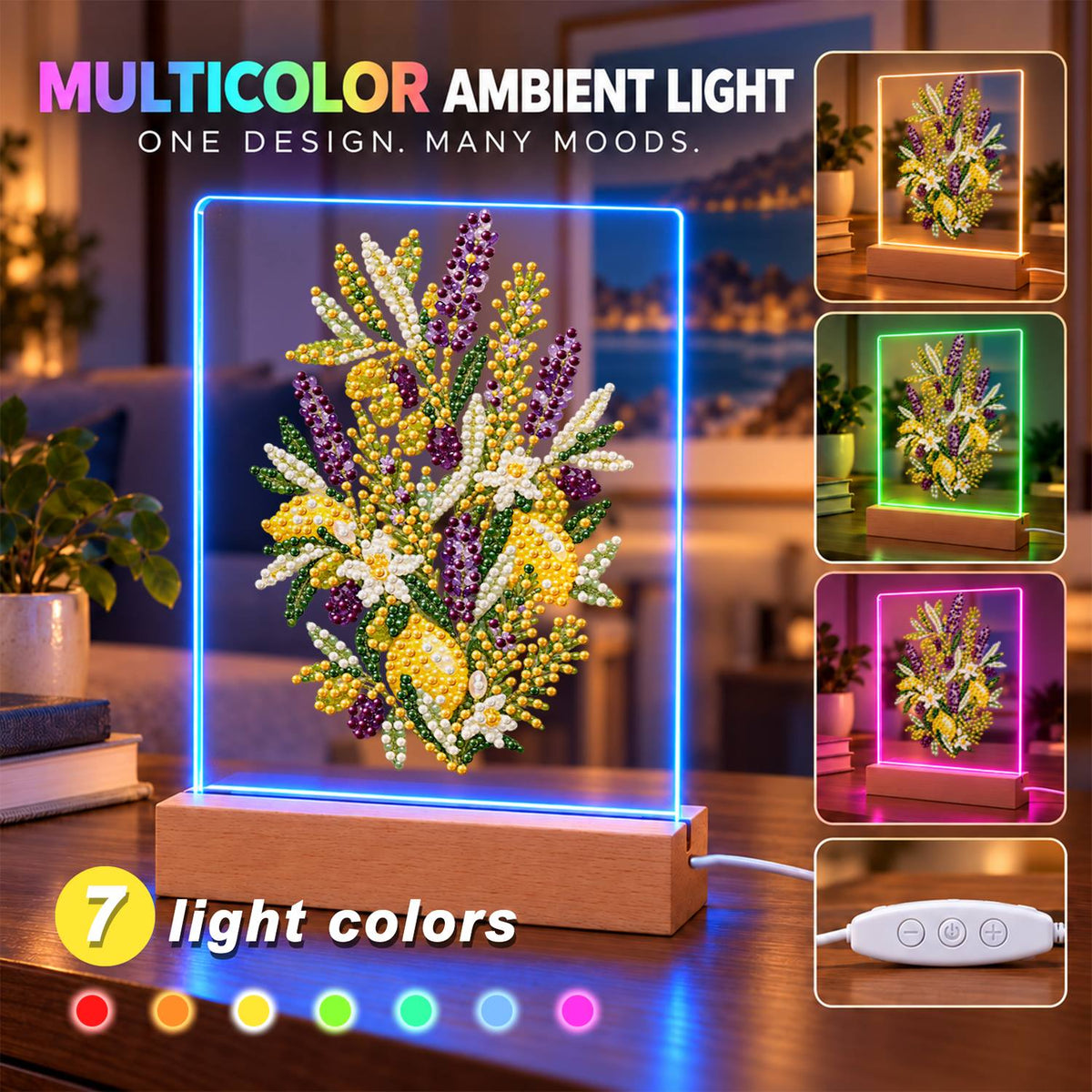 Lavender and Lemon Sprigs (Light-Up Pearl Painting)