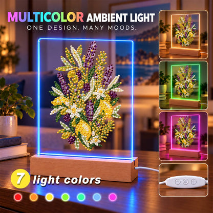Lavender and Lemon Sprigs (Light-Up Pearl Painting)