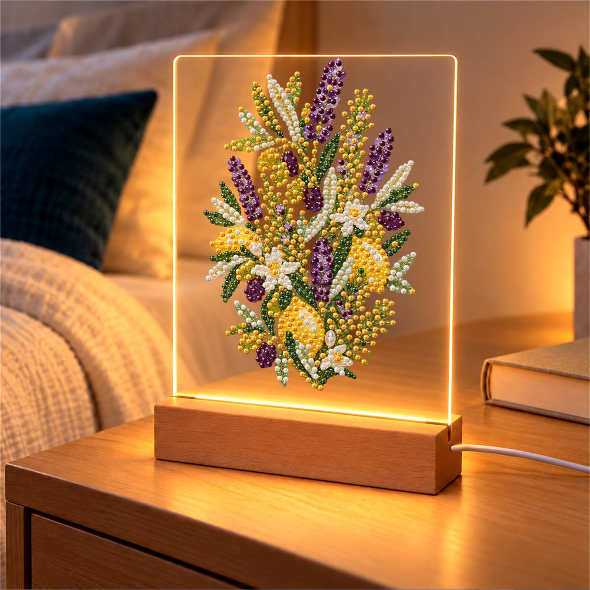 Lavender and Lemon Sprigs (Light-Up Pearl Painting)