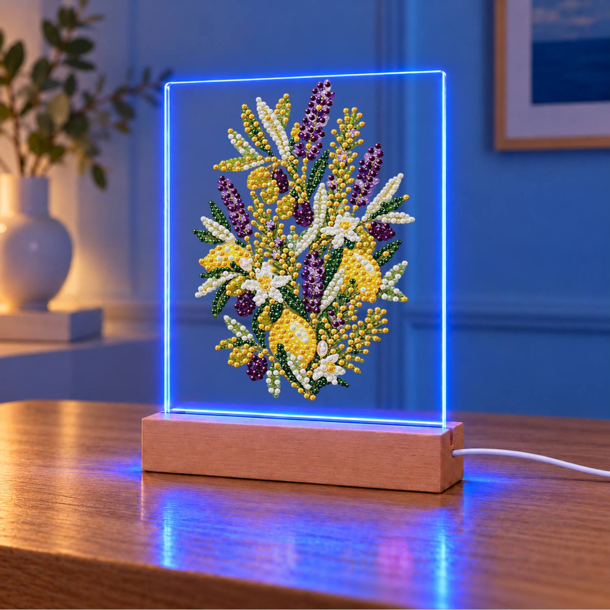 Lavender and Lemon Sprigs (Light-Up Pearl Painting)