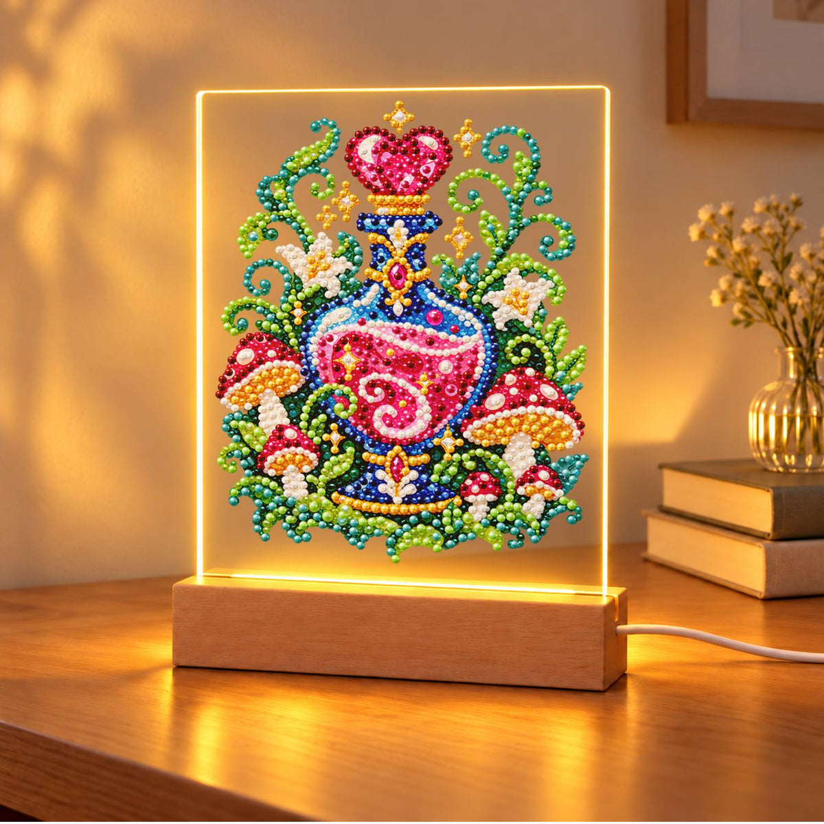 Love Potion Among Toadstools (Light-Up Pearl Painting)