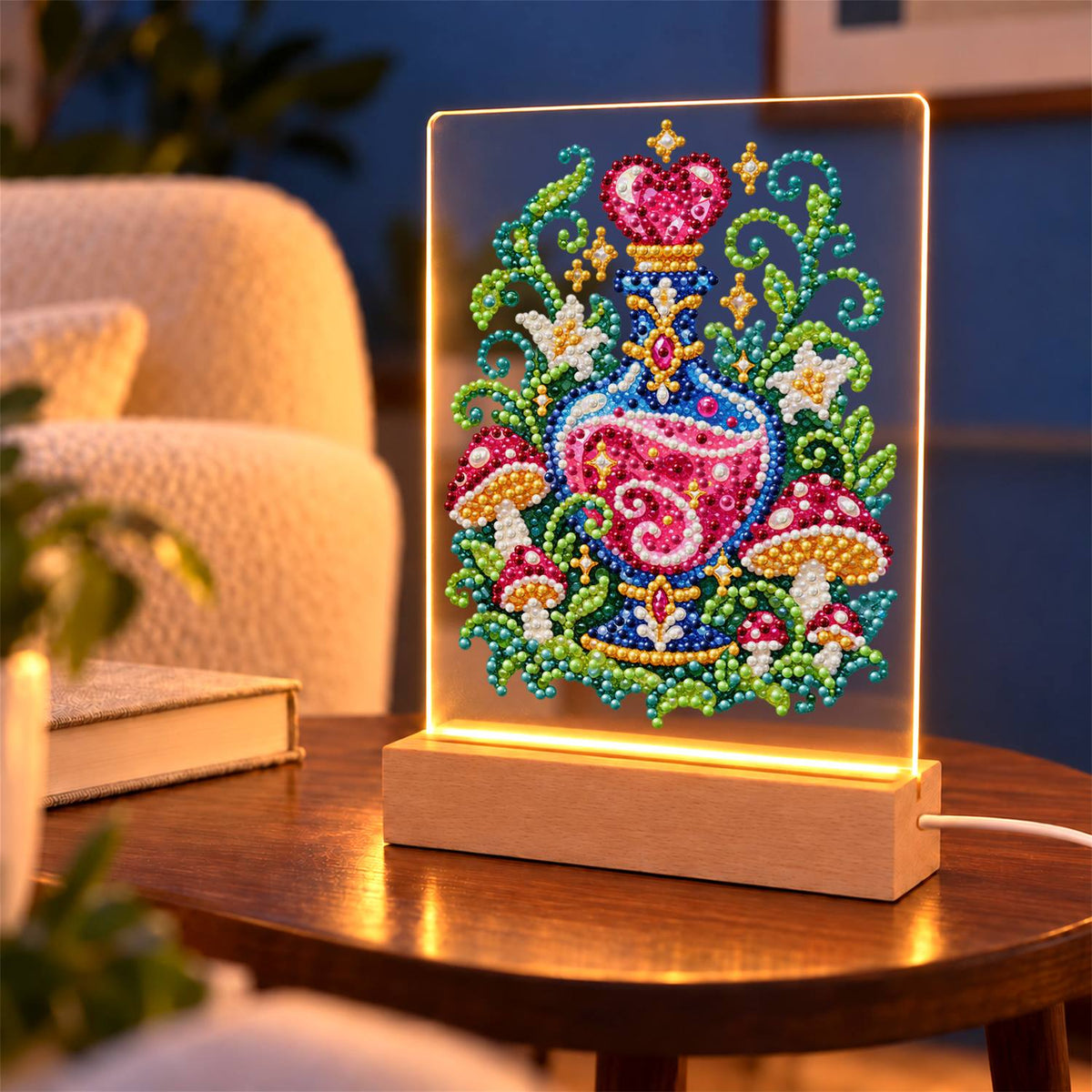 Love Potion Among Toadstools (Light-Up Pearl Painting)
