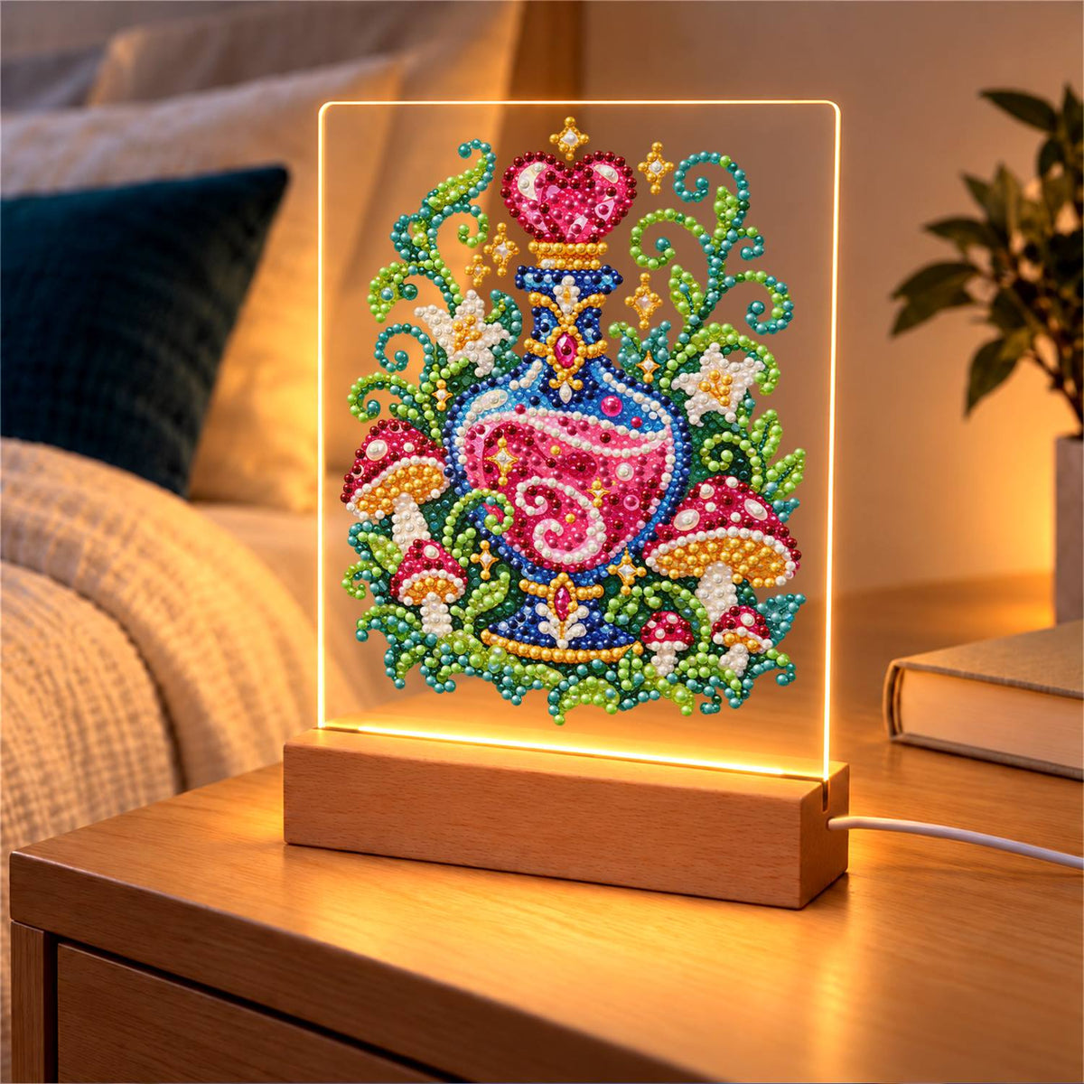 Love Potion Among Toadstools (Light-Up Pearl Painting)