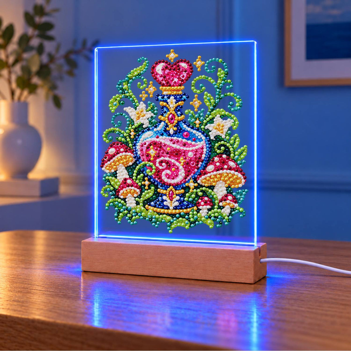 Love Potion Among Toadstools (Light-Up Pearl Painting)