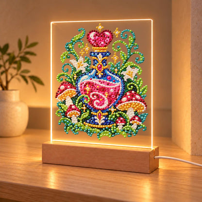 Love Potion Among Toadstools (Light-Up Pearl Painting)
