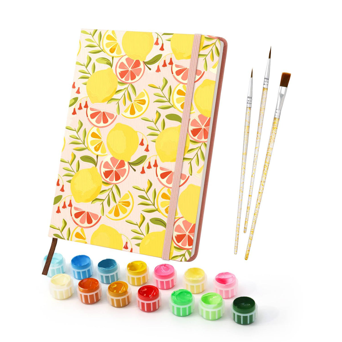 Lemon and Grapefruit Medley paint by numbers notebook – image 2