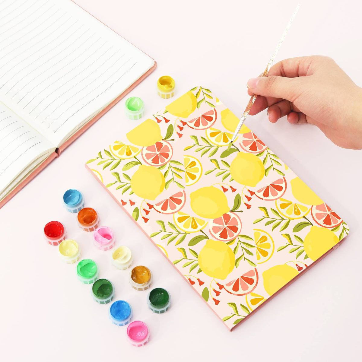 Lemon and Grapefruit Medley paint by numbers notebook – image 4