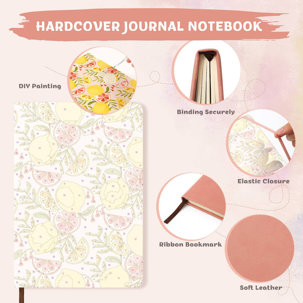 Lemon and Grapefruit Medley paint by numbers notebook – image 8
