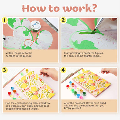 Lemon and Grapefruit Medley paint by numbers notebook – image 24